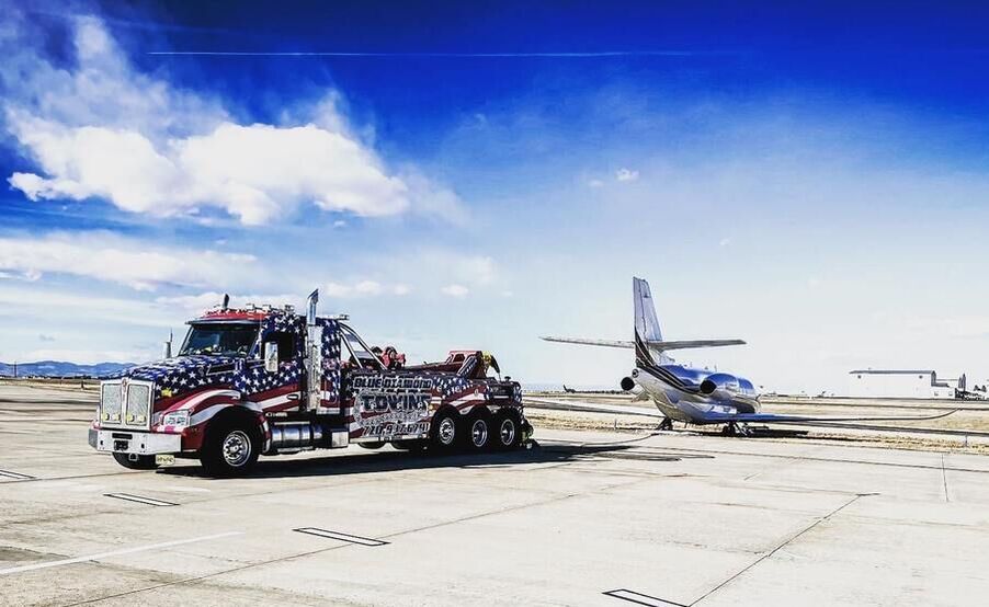 Towing an airplane